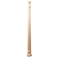 CLM6218HCH_34.5" Fluted Corinth Roman Half Column Cherry