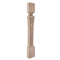 CLM7000HWA_5 1/2" Large Nouveau Island Post Split Walnut