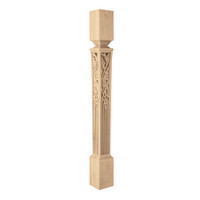 CLM7002MA_3 1/2" Sq Small Nouveau  Cabinet Post Maple