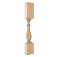 CLM7008HRO_6" Sq Fleur Column-Split Red Oak