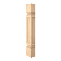 CLM7010HCH_6" Sq Medium Traditional Column Split Cherry