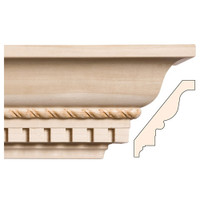 CM87POP_3/4 X 5 W/dentil Crown Poplar