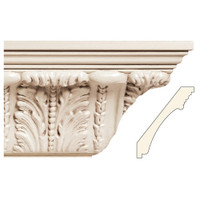 CM8809POP_1 1/4 X 8 1/2 Acanthus & Leaf w/Bead Poplar