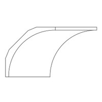 CO704POP_8 X 8 X 16 Polycove, Primed Polyurethane