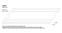 CR897MDF_3/4 x 7" MDF Crown 16' Primed