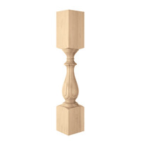 CLM7008MA_6" Sq Fleur Column Maple