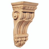 CRV5094LW_14" Med Fluted Corbel Lindenwood 1ea 6bx