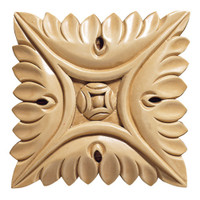 CRV5160LW_5" Lg Square Rosette Lindenwood 2cd 20bx