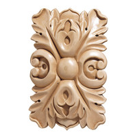 CRV5172LW_5 1/2" Med Rect Rosette Lindenwood 2cd 20bx