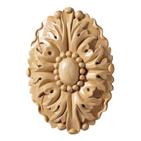 CRV5178LW_5" Med Oval Rosette Lindenwood 2cd 20bx