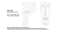 CRV5218LW_14 1/2" Lg Bellflower Corbel Lindenwood 1ea