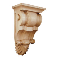 CRV5236LW_16 1/2" Lg Fluted Corbel Lindenwood 1ea