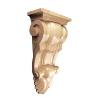 CRV5238LW_14" Med Fluted Corbel Lindenwood 1ea