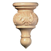 CRV5536CH_4 3/16" Lg Acanthus Finial 2bg 10bx Cherry