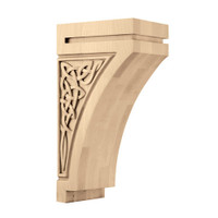 CRV7018WA_14" Large Gaelic Corbel Walnut