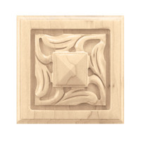 CRV7078CH_3" Sq Small Nouveau Rosette Cherry