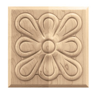 CRV7084WA_6" Sq Large Fleur Tile Walnut