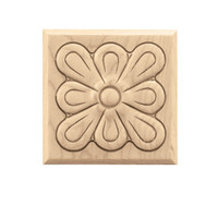 CRV7086WA_3" Sq Small Fleur Tile Walnut