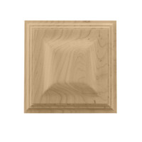 CRV7106MA_3" Sq Petite Triad Rosette Maple