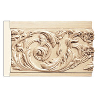 FR8969POP_13/16 X 7 1/2 Rinceau Scrolls Frieze Poplar