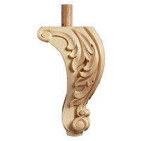 FT6262MA_6" Tall Acan Corner Foot 1ea 10bx Maple