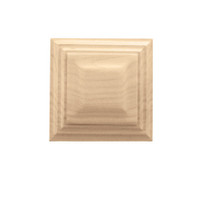 CRV7104WO_6" Sq Large Triad Rosette White Oak