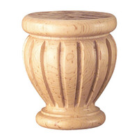 FT6278CH_4 1/2" Fluted Foot Cherry 1ea
