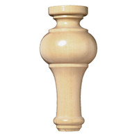 FT6291MA_8" Tall Traditional Foot 1ea 10bx Maple