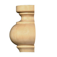 FT6293HMA_4 1/2" Traditional Split Bun Foot 1pr Maple