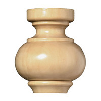FT6293MA_4 1/2" Traditional Bun Foot 1ea 10bx Maple