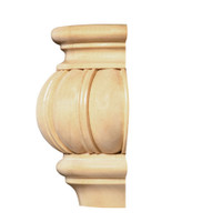 FT6294HMA_5 3/8" Fluted Split Bun Foot 1pr Maple