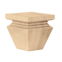 FT7004RO_4" Sq Nouveau Bun Foot Red Oak
