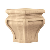 FT7010RO_4" Sq Bun Foot Red Oak