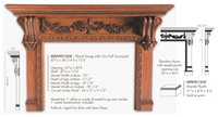 MAN9012LW_12" x 58 3/4" x 87" Mantel