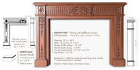 MAN9018LW_12" x 58 3/4" x 87" Mantel