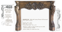 MAN9021LW_9 3/4 D x 72 W x 52 H Mantel