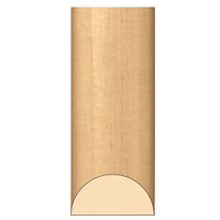 MLD5820MA_2" Lg Traditional Half Round 8' pc Maple
