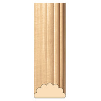 MLD5814MA_1 1/32" Sm Reeded Half Round 8' pc Maple