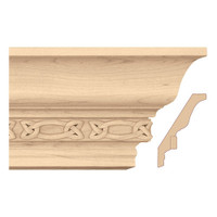 MLD7036MA_5" Light Rail Crown Moulding w/Gaelic Insert