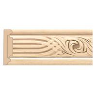 MLD7058RO_3 1/2" Panel Moulding w/ Nouveau Insert Red Oak
