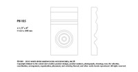 PB185POP_1 X 4 1/2 X 8 Plynth Blk Poplar