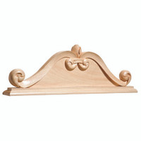 PED5665MA_30" Md Ramshorn Pediment Maple 1ea 3bx