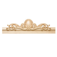 PED5667MA_84" Lg Scrolled Acanthus Pediment Maple 1ea 2bx
