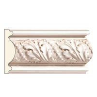PM8555POP_1 3/8 X 5 1/2 Acanthus & Pearl Panel Mould Poplar