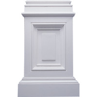 10 7/8"W  x 2 1/4"D x 17 3/4"H (Top: 8 1/8"W x 1"P) Classic Small Pedestal Base
