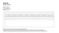 WBA8440RES_3/4 X 6 1/2 BASE-RESIN RUNNING LEAF AND BEAD