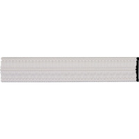 4 1/2"H x 5/8"P x 95 7/8"L, (1 1/4" Repeat), Leaf with Dart Chair Rail
