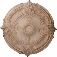 20"OD x 1 3/4"P Carved Acanthus Leaf Ceiling Medallion, Cherry