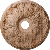 24"OD x 2 1/4"P Carved Florentine Ceiling Medallion, Maple