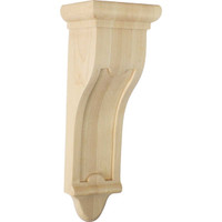 4"W x 4"D x 12"H Arts and Crafts Corbel, Maple
